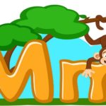 Animal Alphabet Art- M is for Monkey