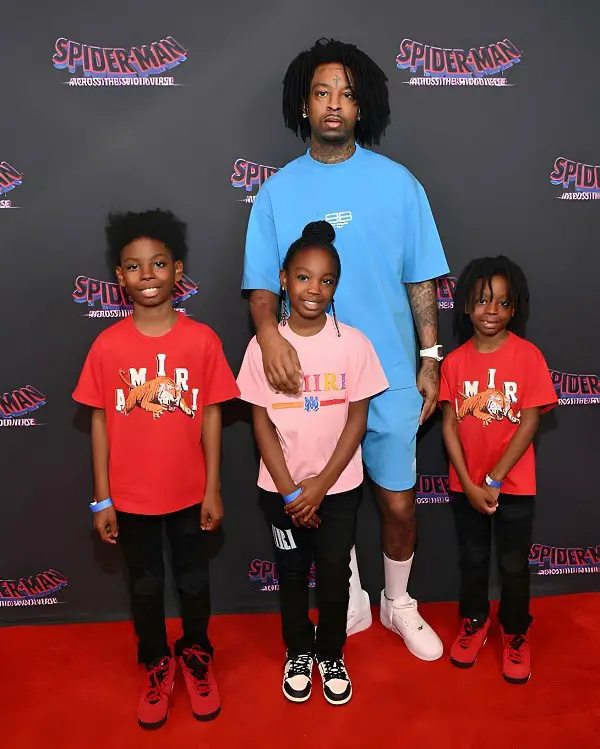 21 Savage and Family attend