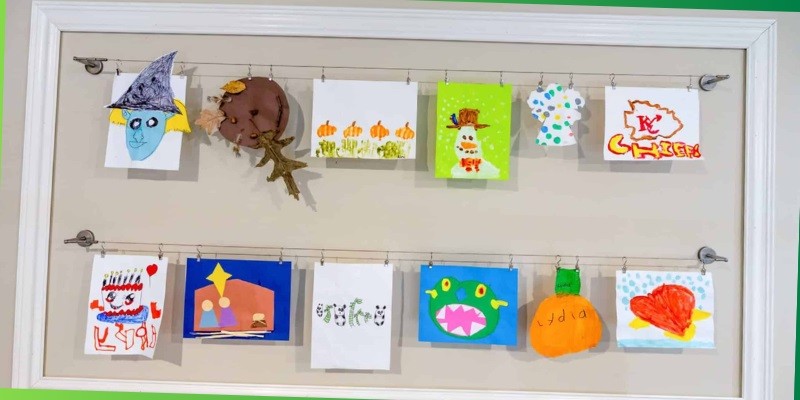 creative ways to display kids’ artwork at home